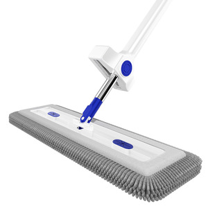 Chenille <b>Flat</b> <b>Mop</b> With Swivel Head 360 Degree Rotation For Wood Floor Cleaning Wet And Dry Use Large Size - Product Image 2