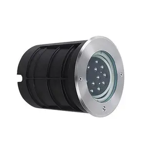 Extérieur ip67 étanche en acier inoxydable led rond sol 18w angle réglable éclairage de pont souterrain