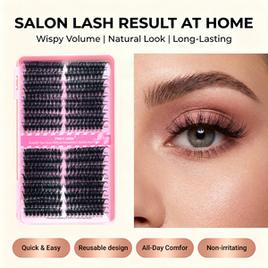 ประหยัด 90% ค่าการเข้าร้านทำผม ขนตาปลอมแบบ DIY Cluster Lashes 0.07MM PBT D Curl วีแกน ปราศจากการทดลองกับสัตว์ ให้ลุคธรรมชาติ ใช้ได้ที่บ้าน - Product Image 1