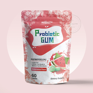 Nouvelle Tendance 2026 : Gommes Probiotiques Postbiotiques, Complément de Santé et Suppléments Nutritionnels au Goût Pastèque pour une Haleine Fraîche - Product Image 1