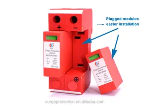 उच्च गुणवत्ता वाले 2 ध्रुव 20ka dc 1000v Spd/dc सौर वृद्धि संरक्षण उपकरण