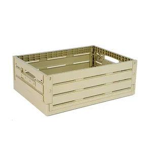 Household Wood Grain Rustic Crate For Storage Decorative Countertop Baskets