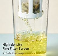 Carafe à Infusion Froide pour Réfrigérateur avec Filtre et Couvercle Rotatif – Contenant à Boissons pour Infusions de Fruits et Thés à Domicile – Offre Spéciale