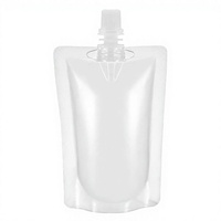 En stock – Pochette souple transparente en PE avec bec verseur pour lait, 200 ml/250 ml, qualité alimentaire, jetable, portable, pliable, avec design de bec verseur