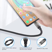 Câble USB-C vers USB-C CHXDEV Dropshipping 1,5 m, charge rapide 240 W, transfert de données et compatible CarPlay, câble USB magnétique