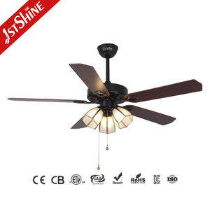 1stshine <span class=keywords><strong>Ventilateur</strong></span> de <span class=keywords><strong>plafond</strong></span> Article classique Style européen Pull Chain Glass Lamp Shade Ceiling Fan with Light - Product Image 2