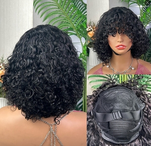 100% Virgin <b>Human</b> Hair High Density 12A Fringe Vietnam Water <b>wig</b> Brazilian Super Double Drawn Glueless <b>Wig</b> - Product Image 1