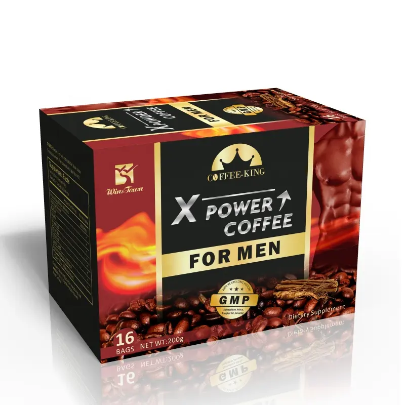 Natuurlijke Biologische Koffie Fabriek Leveren Custom Xpower Koffie Voor Mannen Zwarte Maca Gezonde Koffie