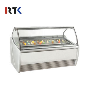 Ruitai Personalizado Venda Quente Universal 10 Barris Gelato Display Case <span class=keywords><strong>Ice</strong></span> <span class=keywords><strong>Cream</strong></span> Mergulhando Gabinete - Product Image 2
