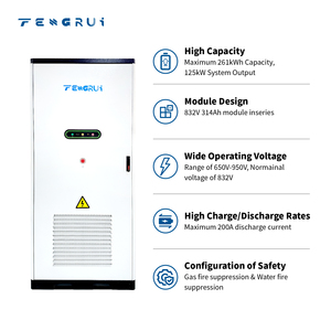 Gabinete ESS FENGRUI con capacidad nominal de 125 kW, compatible con 10 unidades en paralelo, protección IP55 y supresión de incendios de tres niveles. - Product Image 2