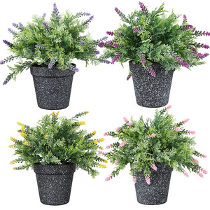 Plantas en maceta falsas, flores artificiales, bonsái de plástico para decoración de interiores, exteriores, hogar y oficina - Product Image 2