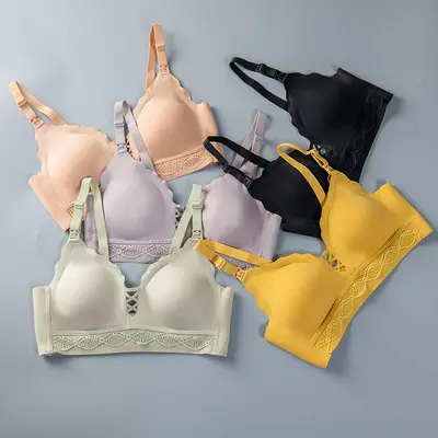 Novo Design Livre Fio Mulheres Topos Bralette sutiã de Amamentação Sutiã de Amamentação Empurrar Para Cima Cueca Grávida Plus Size Maternidade Sutiã Esportivo