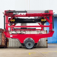 Chariot élévateur à portique certifié CE pour conteneurs de 20 et 40 pieds, à entraînement hydraulique, multifonctionnel