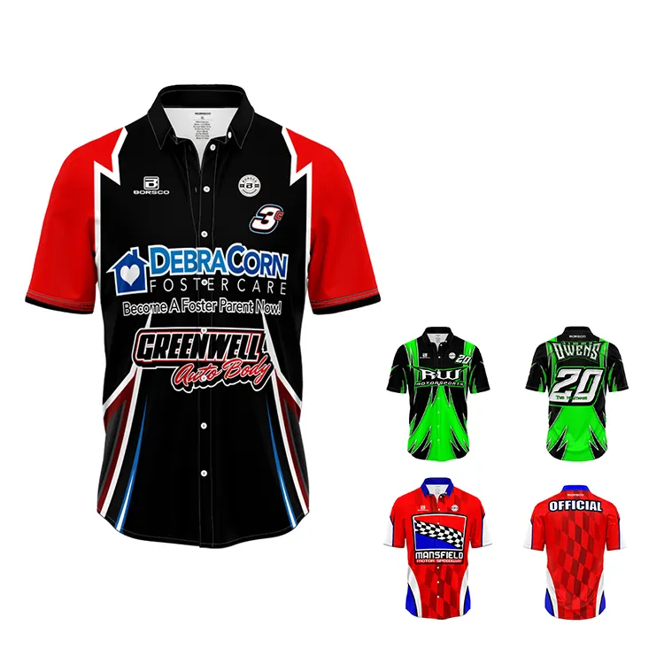 Full Custom Made Quarter Zip 1/4 Zipper Shirt moto Auto Racing Wear T-Shirt Race Racing Car T Shirt