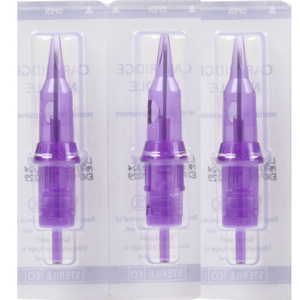 Agujas de Cartucho PMU Púrpuras, 10 Piezas, RL RS, Agujas para Máquina de Maquillaje Permanente, para Microblading de Cejas - Product Image 1