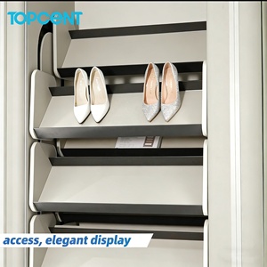 360&deg; Metal Rotating Shoe Rack Space Saving Organizer for Closet <strong>Tall</strong> Skinny Shelf Multi-Function Shoe <strong>Storage</strong> for Bedrooms - Product Image 1