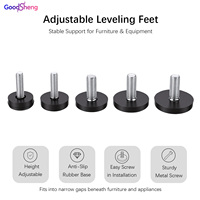 Patins de meubles réglables durables en plastique noir et blanc pour pieds de table et de chaise, modernes et simples