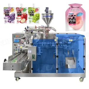 Automatic 5-500 Jelly Stand Up Suction Pouch Bag Pick Fill Seal Filling Packing Machine