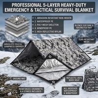 Couverture thermique d'urgence réutilisable, résistante, imperméable, pour toutes les conditions météorologiques, couverture de survie