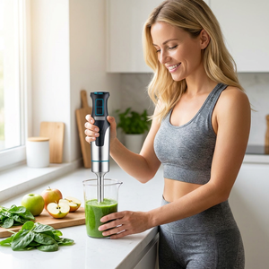 <span class=keywords><strong>Mixeur</strong></span> Plongeant 4-en-1 Essentiel pour la Cuisine, en Acier Inoxydable, <span class=keywords><strong>avec</strong></span> Fouet à Œufs et Tasse à Mesurer 800ML - Product Image 2