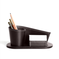 Porte-stylos et crayons en cuir PU RR Fashion, fournitures de bureau, organisateur de bureau, boîte de rangement, organisateurs de bureau et porte-cartes de visite