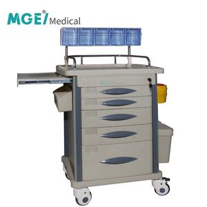 MGE-T31B MEDIGE 제조업체의 휴대용 ABS 플라스틱 ICU <span class=keywords><strong>CPR</strong></span> 충돌 카트 병원 가구 절차에 대한 소생 트롤리 - Product Image 4