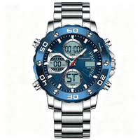 Reloj de Cuarzo para Hombre con Indicador de Fecha y Día de la Semana, Correa Luminosa de Acero Inoxidable, Caja de Aleación de Zinc, Resistente al Agua 30M