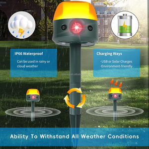 Seicosy Ultrasonic Solar Animal <strong>Repeller</strong> for Yard,5 Modes Outdoor Repellent with Motion Sensor,Flashing Lights - Product Image 3