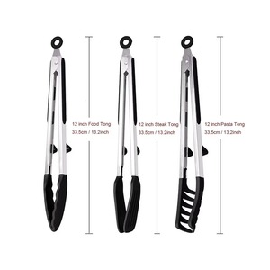 Kitchen <b>Tongs</b> Silicone Food <b>Tongs</b> Non Stick Cooking <b>Serving</b> <b>Tongs</b> For BBQ Salad Steak Pasta Spaghetti Noodles - Product Image 3