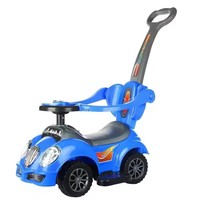 Voiture à pousser pour enfant 3-en-1 en plastique Best Choice Products avec sons et klaxon, rouge