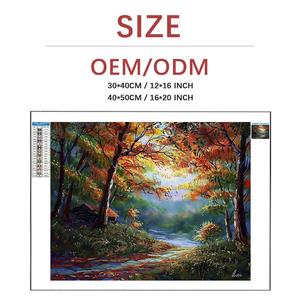 Pintura de paisagem DIY com diamantes em mosaico de strass, arte de parede para decoração de casa, ideal para decoração de floresta em promoção - Product Image 3