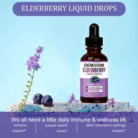 Tetes Cairan Elderberry (Rasa Blueberry) Pendukung Imunitas Kesehatan Secara Keseluruhan Suplemen Diet untuk Dewasa |   2ml Per Porsi |   1 Fl
