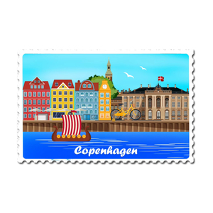 Usine Logo Personnalisé Résine Impression Cadeau De Voyage Copenhague Souvenirs <span class=keywords><strong>Danemark</strong></span> Drapeau Aimant De Réfrigérateur - Product Image 3