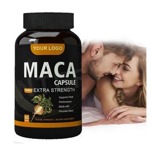 Suplemen Maca Berkualitas Tinggi Bersertifikat untuk Pria Wanita, <span class=keywords><strong>Ginseng</strong></span> Ashwagandha, Energi, Imunitas, Kapsul Akar Maca Dewasa, Grade Makanan - Product Image 1