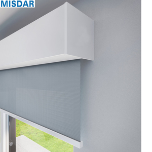 Square Cassette Cover Wand Stick Solar Sun <strong>Screen</strong> Light Filtering <strong>Roll</strong> <strong>up</strong> Blind Curtain Blackout Roller Blind Shades for <strong>Window</strong> - Product Image 1