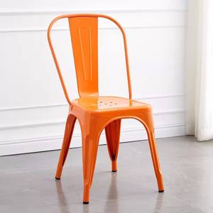 Tabourets de bar style industriel en fer, chaises de style ancien pour restaurant extérieur, café, usage domestique, chaises décontractées avec dossier. - Product Image 5