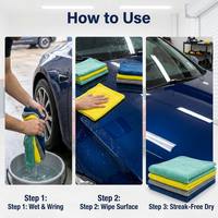 Serviette de séchage en microfibre torsadée à poils courts 1400 GSM, super absorbante, sans peluches, anti-rayures, séchage rapide pour le detailing automobile - Vente en gros