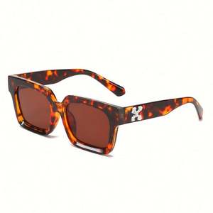 Gafas de Sol Cuadradas con Logotipo Personalizado, Diseño Retro, Letra X, Color Negro y Rojo, Protección UV400, Montura Grande, para Hombre y Mujer - Product Image 6