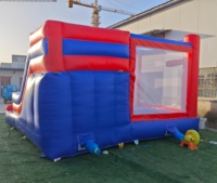 Château gonflable commercial Spiderman, taille et couleur personnalisables, garantie de 3 ans, capacité de 350 kg, installation facile