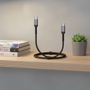 Câble de charge USB C en nylon tressé 60W/3A compatible <span class=keywords><strong>CarPlay</strong></span> pour <span class=keywords><strong>iPhone</strong></span> 15 et Samsung Galaxy S23 Ultra, cordon USB C vers USB C - Product Image 3
