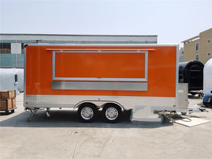 รถเข็นขายอาหารเคลื่อนที่ 4 ล้อ สแตนเลสอเนกประสงค์ สำหรับขายฮอทดอก ไอศกรีม อาหารเช้า อาหารจานด่วน - Product Image 5