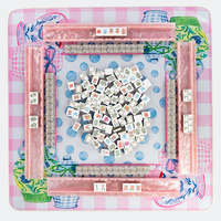 Jeu de tuiles de mahjong américain à 4 couches en nacre scintillante, 160 pièces, en acrylique gravé de qualité supérieure, motif floral de dragon, mahjong américain de luxe