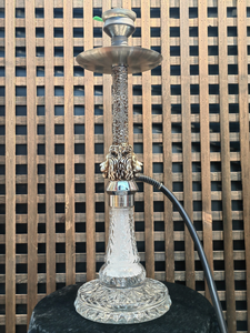 Set de Narguile de Resina Estilo Real con Detalles Metálicos y Tallado en Vidrio para Fumar Shisha en Bares Premium CHICHA - Product Image 3