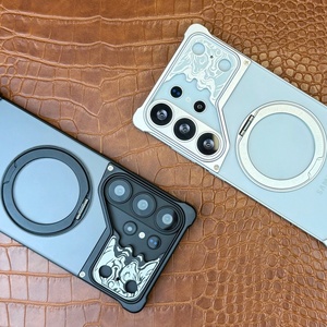 Custodia per telefono di lusso con motivo delfino, magnetica, girevole a 360°, in alluminio senza cornice, per Samsung S22 S23 S24 S25 S26 Ultra - Product Image 3