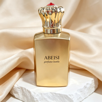 Promo! Kemasan Parfum Kosong Mini 50ml Botol Parfum Kaca Biru Doff dengan Kotak Kertas