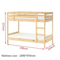 AILICHEN le dernier lit superposé en bois massif pour enfants design peu encombrant lit pour enfants