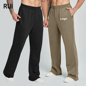 Pantalon de survêtement large pour homme RUIQUWIN, léger, de haute qualité, couleur unie, respirant, séchage rapide, pour le sport, l'entraînement et la randonnée - Product Image 1