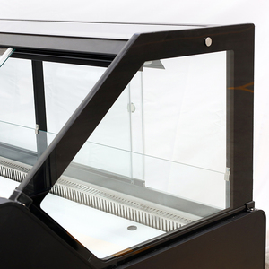 Fabriek klassieke stijl commerciële koelvitrine met lage prijs voor vleeswaren, rechte hoek, vlakke bovenkant, service over toonbank - Product Image 5