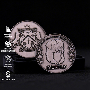 Moneda Conmemorativa <span class=keywords><strong>de</strong></span> Metal Personalizada <span class=keywords><strong>de</strong></span> Diseño <span class=keywords><strong>de</strong></span> Fábrica, Moneda <span class=keywords><strong>de</strong></span> Recuerdo Vintage con Grabado en Blanco, Moneda Conmemorativa 3D con Logo <span class=keywords><strong>de</strong></span> Perro Adorable, Regalo para Amigos - Product Image 1