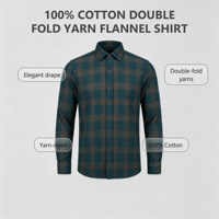 Chemise en flanelle à manches longues pour homme, 100% coton, Sovereign Elite, logo personnalisé, fils à double pliage conventionnels